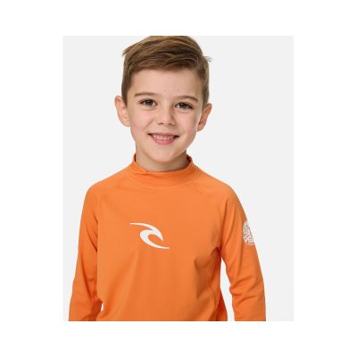 3. Boy's Lycra RIP CURL Waves Upf L/S-Boy orange
