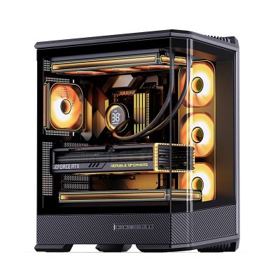 2. Jonsbo D400 PC Case, Midi Tower, ATX, Tempered Glass
