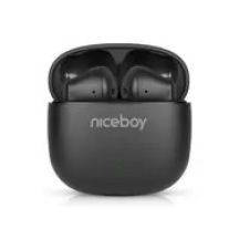 Niceboy Beans 4 POP black / Wireless headphones with microphone / Bluetooth 5.4 / IPX4 / charging case