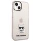 4. Karl Lagerfeld Transparent Choupette Body Case for iPhone 14 Plus / 15 Plus 6.7" - Pink