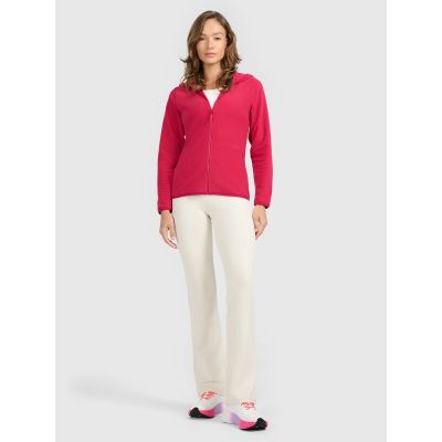 3. Women's slim fleece jacket with hood 4F 4FRAW25TFLEF495-53S
