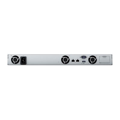 4. NAS Synology RS422+; 1U RACK; 4x (3.5" SATA HDD/2.5" SATA SSD); AMD Ryzen R1600; 2 GB DDR4 ECC, 2x 1GbE RJ-45