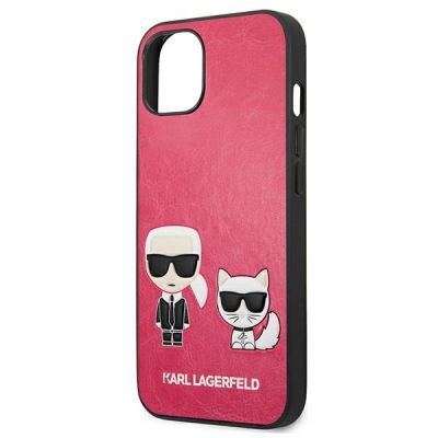 6. Karl Lagerfeld Ikonik Karl&Choupette iPhone 13 mini case - fuchsia
