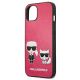 6. Karl Lagerfeld Ikonik Karl&Choupette iPhone 13 mini case - fuchsia