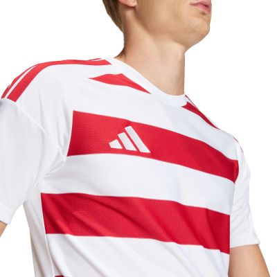 5. adidas Men's Hooped 26 Jersey White-Red KF3388