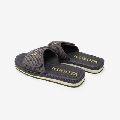 5. Kubota Velcro Corduroy Graphite Flip Flops KUBKRZ-AW23-02-28