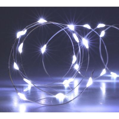 11. BATTERY-OPERATED WIRE LAMPS GARLAND 80 LED COOL WHITE