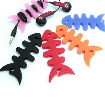 2. Fish-shaped headphone cable wrap - orange