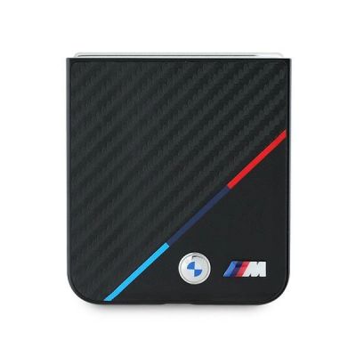5. BMW Carbon Tricolor Case for Samsung Galaxy Z Flip 6 - Black