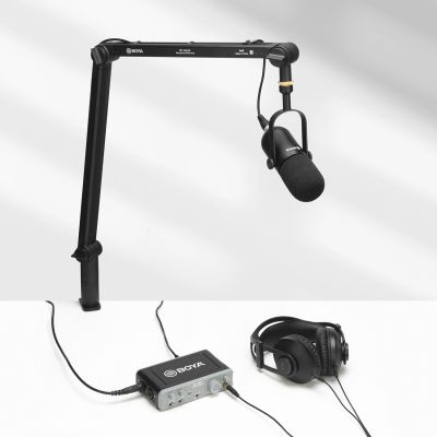 12. BOYA BY-DM500 Cardioid XLR Dynamic Microphone for Podcasts - Black