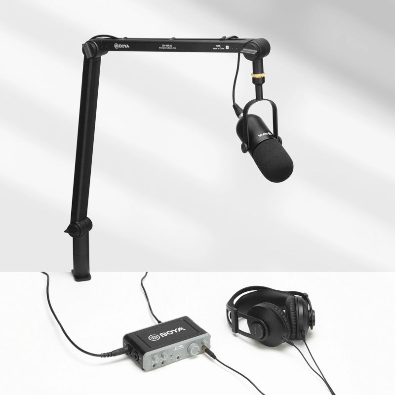 12. BOYA BY-DM500 Cardioid XLR Dynamic Microphone for Podcasts - Black