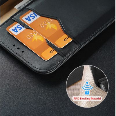 17. Dux Ducis Hivo case Samsung Galaxy S23+ flip cover wallet stand RFID blocking brown