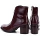 5. Women's high-heeled patent leather burgundy ankle boots M.Daszyński MR2337