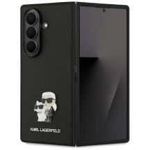 Karl Lagerfeld Saffiano Karl&Choupette Pin Case for Samsung Galaxy Z Fold7 - Black
