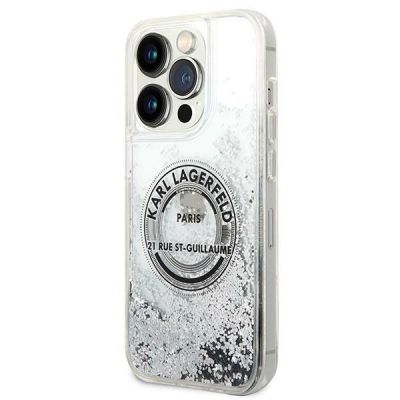 2. Karl Lagerfeld KLHCP14XLCRSGRS iPhone 14 Pro Max 6.7 "silver / silver hardcase Liquid Glitter RSG
