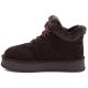 3. Women's leather suede platform ankle boots brown Big Star UU274312