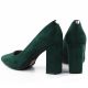 11. Sergio Leone Green Suede Pointed Toe Pumps PB216