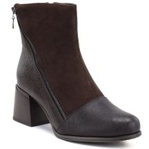 Women's insulated ankle boots with a block heel, chocolate M.Daszyński SA269-5