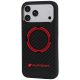 2. Audi RSQ Carbon Fiber Sport Red Circle MagSafe Case for iPhone 18 Pro Max / 17 Pro Max - Black