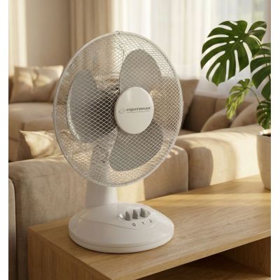 3. Esperanza Zephyr EHF004WE desk fan (white, gray)