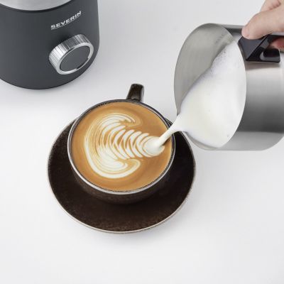 10. Severin Induction Milk Frother Spuma stainless steel black silver SM 3587 (SM3587)