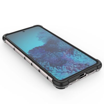11. Honeycomb case armored cover with a gel frame for Samsung Galaxy A73 transparent