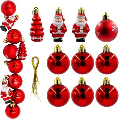 11. SAFE PLASTIC BALL FORM SANTA CLAUS CHRISTMAS TREE 10 PCS MICA