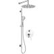 Concealed shower set with a rail - with a shower head
