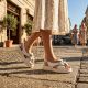 7. Women's beige leather wedge sandals Filippo DS6965