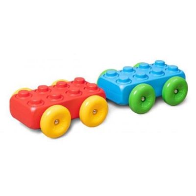 18. Marioinex building blocks "bricks" + 2 wheels, 30 pieces