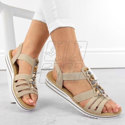 3. Comfortable Rieker W RKR680 beige sandals