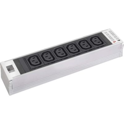 2. Rittal DK 7856.080 6-way power strip, internal, black, grey