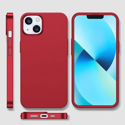 7. Joyroom 360 Full Case front and back cover for iPhone 13 + tempered glass screen protector red (JR-BP927 red)