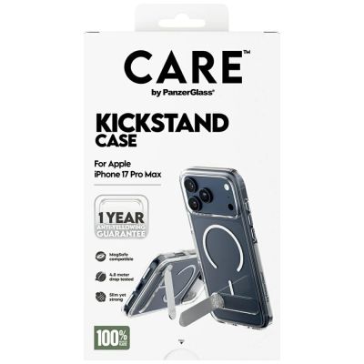 5. CARE by PanzerGlass Feature Case w. Kickstand MagSafe for iPhone 17 Pro Max - Clear