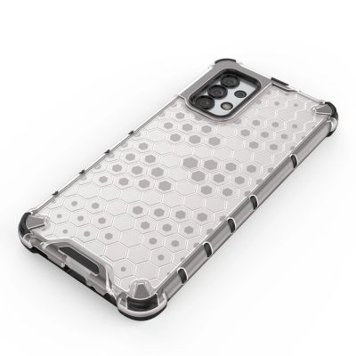 4. Honeycomb case armored cover with a gel frame for Samsung Galaxy A13 5G transparent