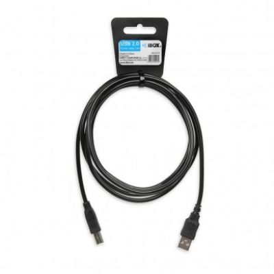 2. IBOX USB 2.0 AB M/M 1.8M cable PRINTER IKU2D18 (USB 2.0 type AM - USB 2.0 type BM; 1.8m; black)