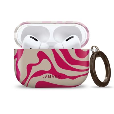 2. Lamano Tech-Protect Case for AirPods Pro 3 - Pink and Beige