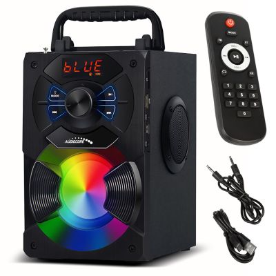 10. Audiocore portable Bluetooth speaker, FM radio, SD/MMC card slot, AUX, USB, remote control, AC730