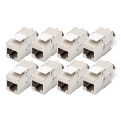 Digitus CAT 6A Keystone Module, Shielded, Tool-less Mounting Connector - 8 pcs.