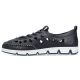 44. Leather openwork shoes Rieker W RKR652, navy blue
