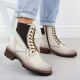 6. Women's beige worker boots Vinceza 26-58559