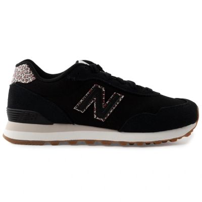 New Balance women’s 515 black suede leather sneakers