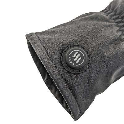 10. GLOVII Heated Leather Gloves for Everyday Use, Size L, GI2BL