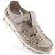 36. Rieker W RKR651 beige leather openwork shoes with velcro