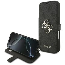 Guess Book 4G Metal Logo Case for iPhone 18 Pro / 17 Pro - Black