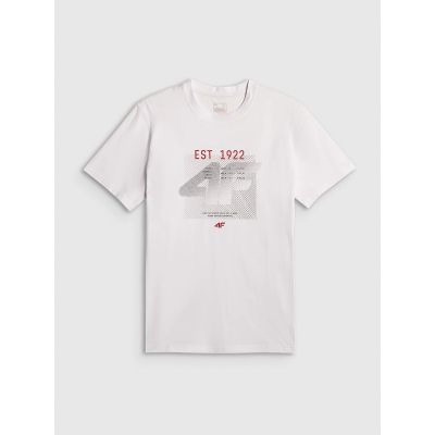 6. Men's regular printed T-shirt 4F 4FRSS26TTSHM4039-10S