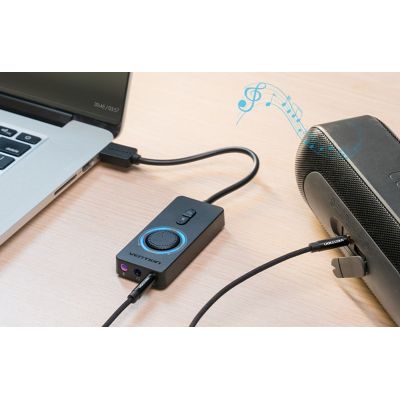 4. Vention 1m USB 2.0 External Sound Card with Volume Control