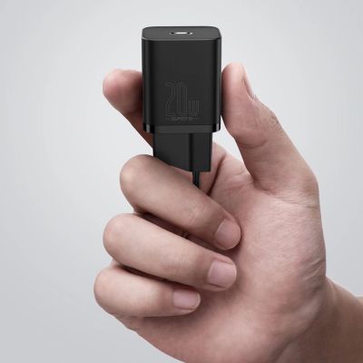 13. Baseus Super Si 1C fast charger USB Type C 20W Power Delivery + USB Type C - Lightning cable 1m black (TZCCSUP-B01)