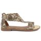 2. Women's openwork snakeskin gold sandals M.Daszyński MR24148-2