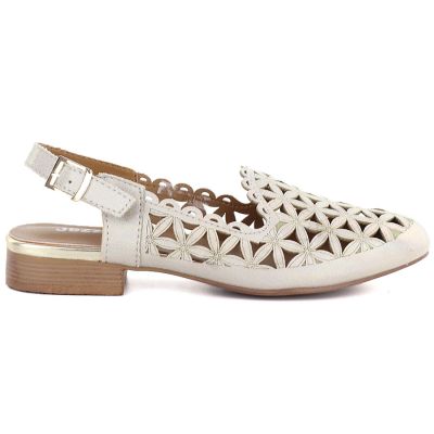 2. Women's low-heeled openwork gold sandals Jezzi ASA222-16